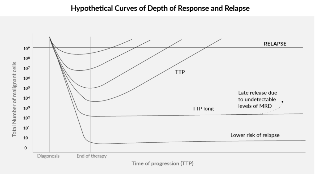 Hypothetical Curves of Depth of Response and Relapse