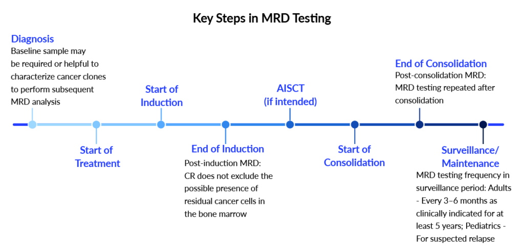 Major Steps Performed in MRD Testing