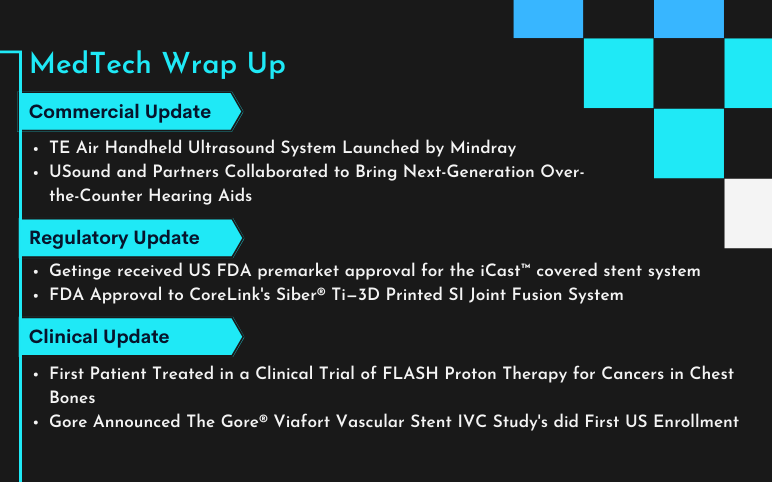MedTech News and Updates for Mindray, Getinge, Gore, CoreLink