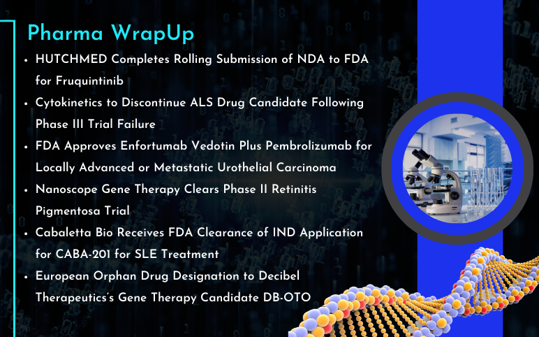 Pharma News and updates for HUTCHMED, Cytokinetics, Astellas, Seagen, Nanoscope Therapeutics, Cabaletta Bio, Decibel Therapeutics